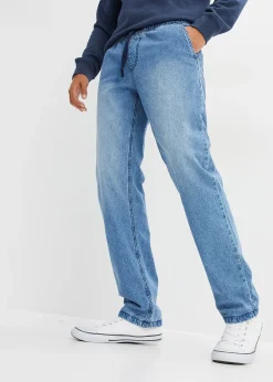 Jean jogger avec doublure thermique en flanelle, droit