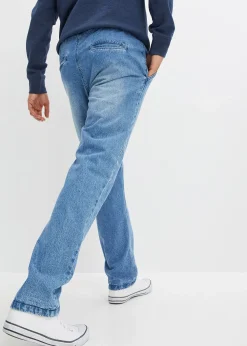 Jean jogger avec doublure thermique en flanelle, droit
