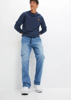 Jean jogger avec doublure thermique en flanelle, droit