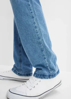 Jean jogger avec doublure thermique en flanelle, droit