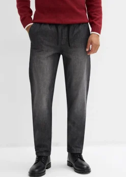 Jean jogger avec doublure thermique en flanelle, droit