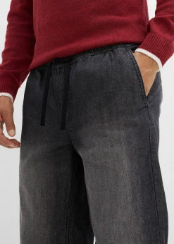 Jean jogger avec doublure thermique en flanelle, droit