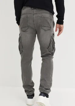 Jean jogger regular à taille extensible, droit