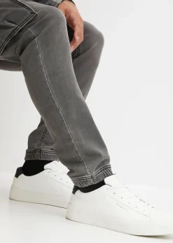 Jean jogger regular à taille extensible, droit