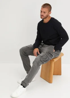 Jean jogger regular à taille extensible, droit