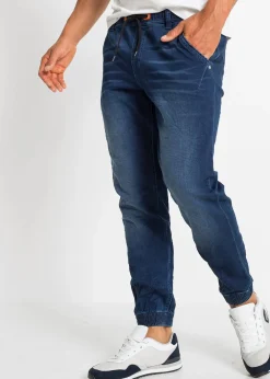 Jean jogger regular à taille extensible, droit