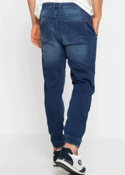 Jean jogger regular à taille extensible, droit