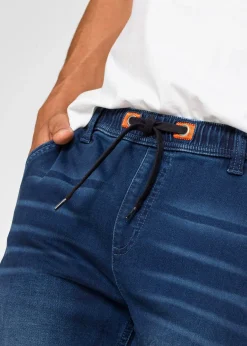 Jean jogger regular à taille extensible, droit