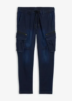Jean jogger regular à taille extensible, droit