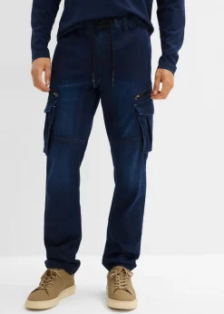 Jean jogger regular à taille extensible, droit