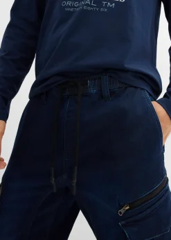 Jean jogger regular à taille extensible, droit