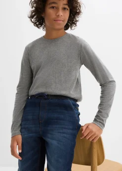 Jean jogger regular avec doublure jersey thermique, droit