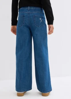 Jean large à broderie pour filles