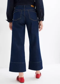 Jean large cropped taille mi-haute