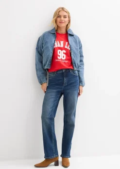 Jean large et droit, taille haute