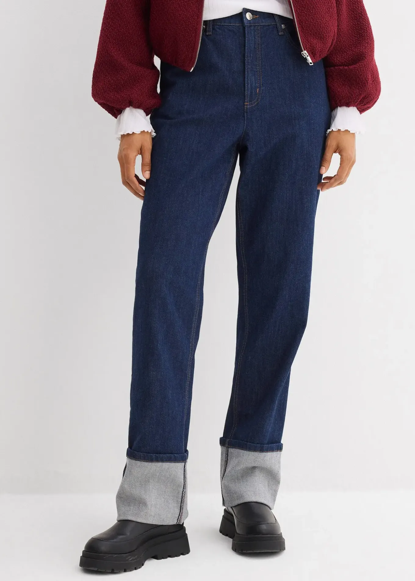 Jean large et droit, taille haute