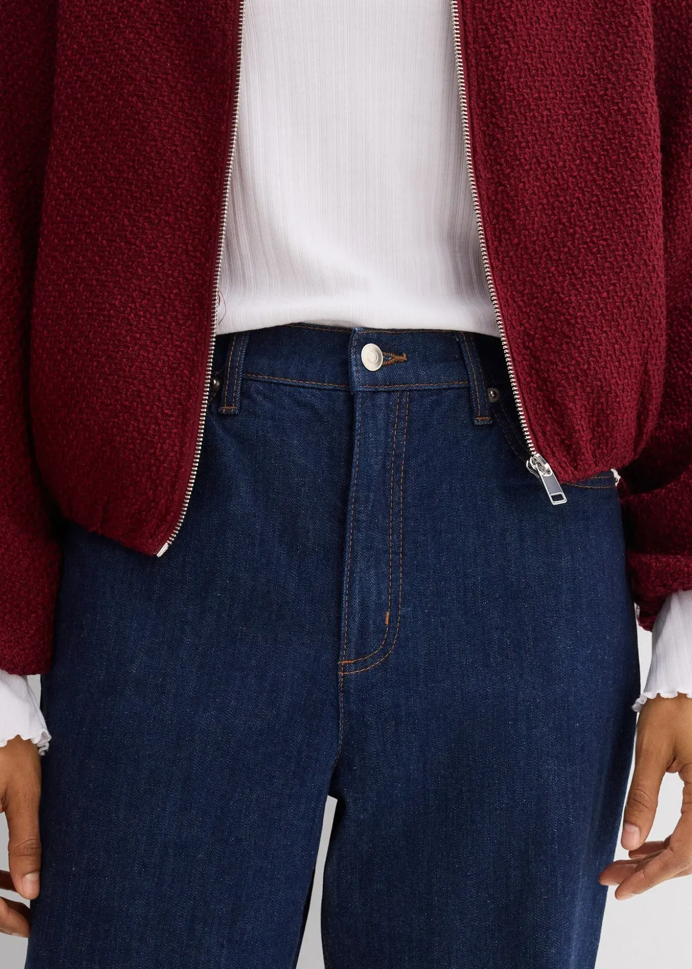 Jean large et droit, taille haute