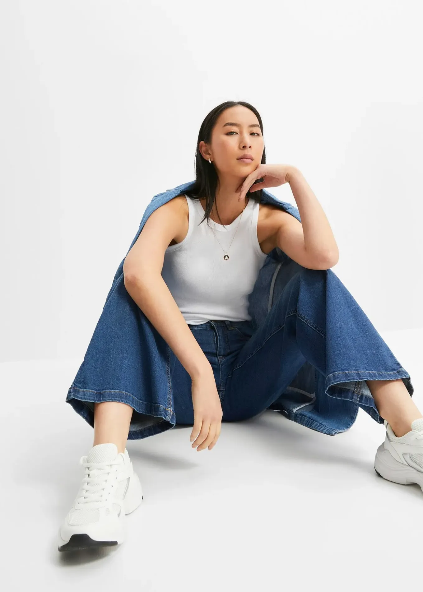 Jean large taille haute