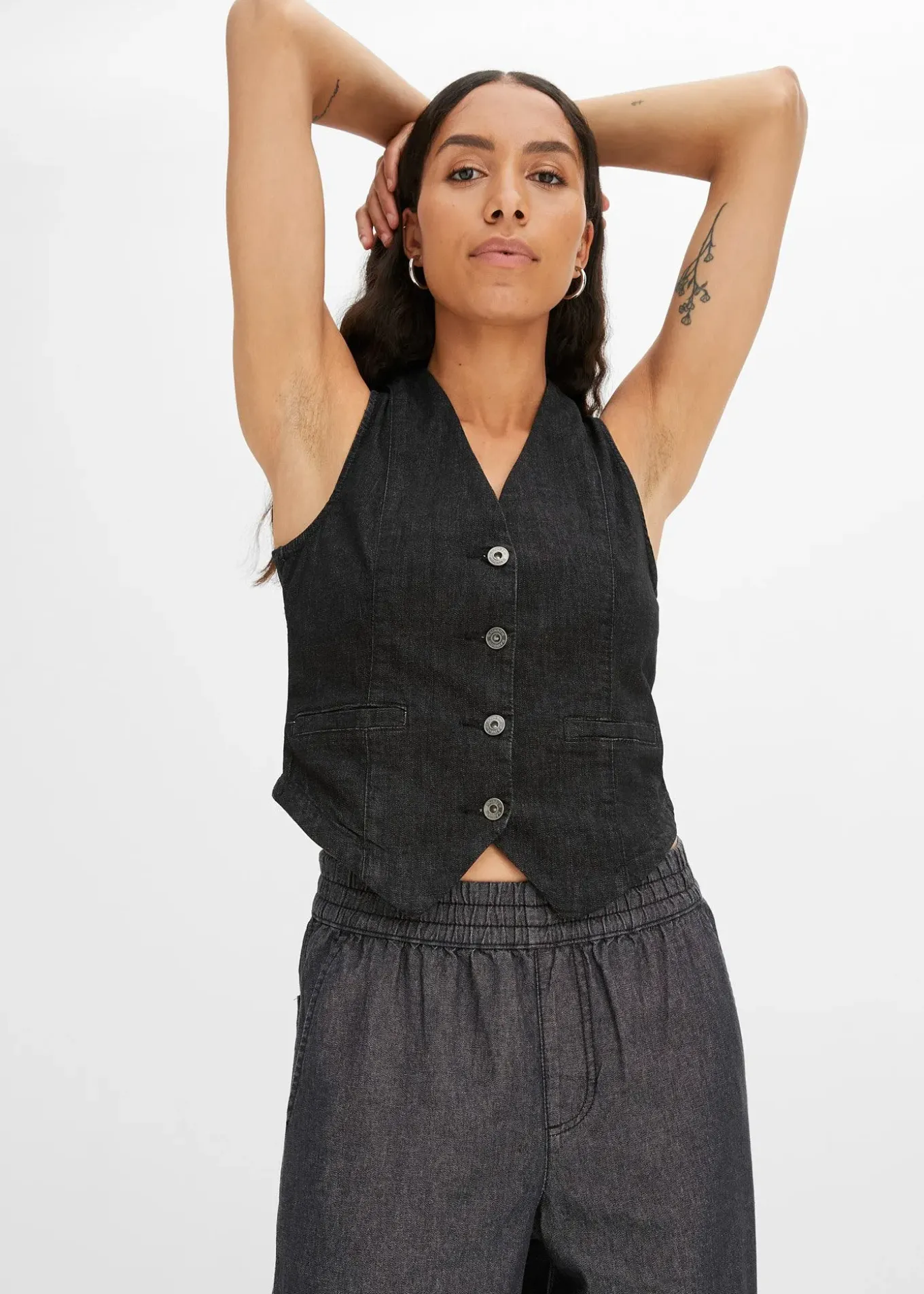 Jean large taille haute