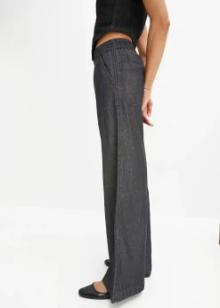 Jean large taille haute