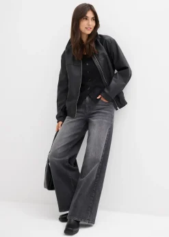 Jean large taille haute