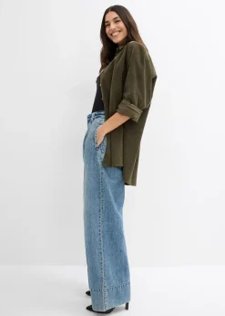 Jean large taille haute