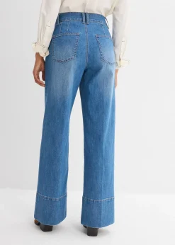 Jean large taille haute