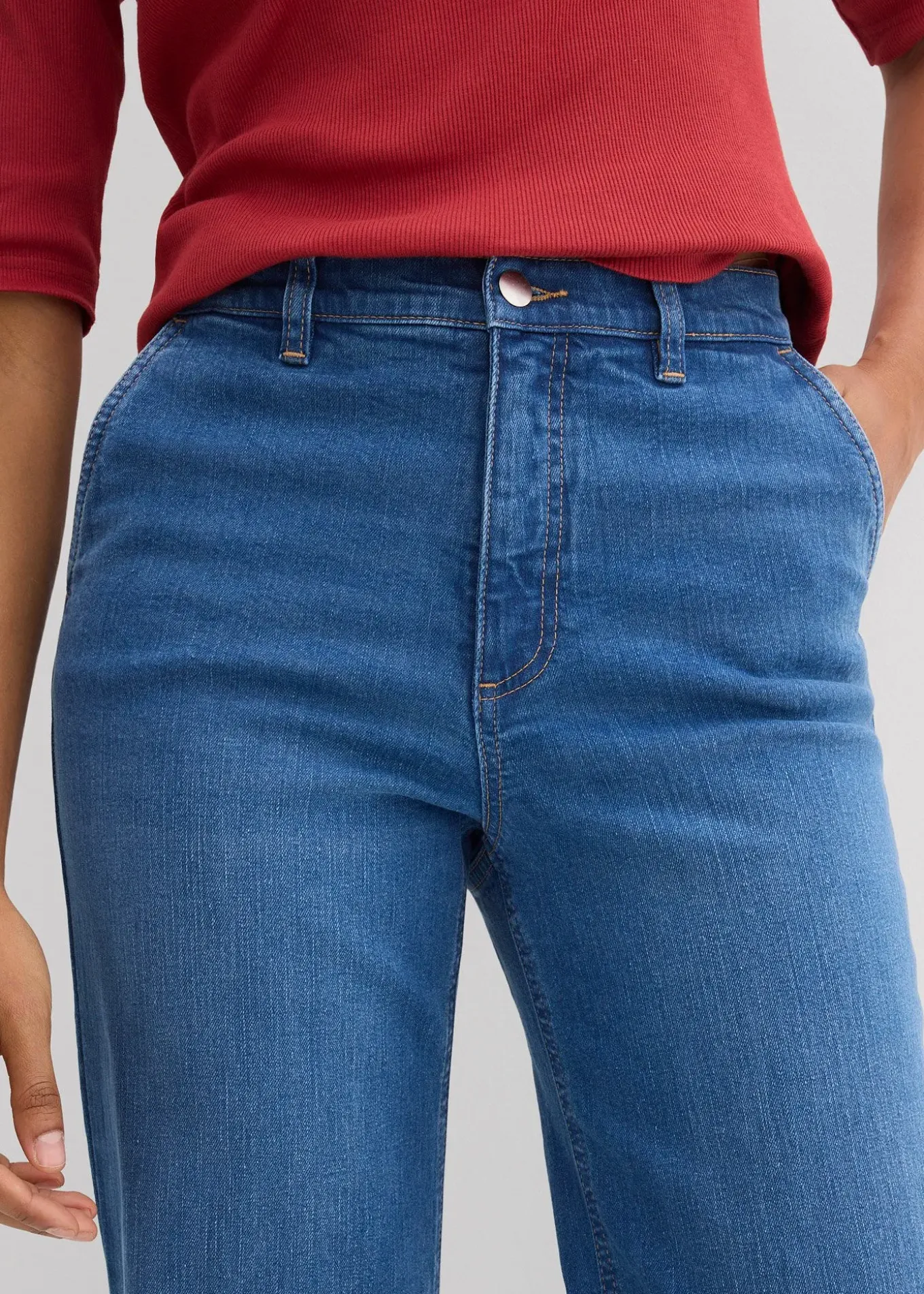 Jean large taille haute