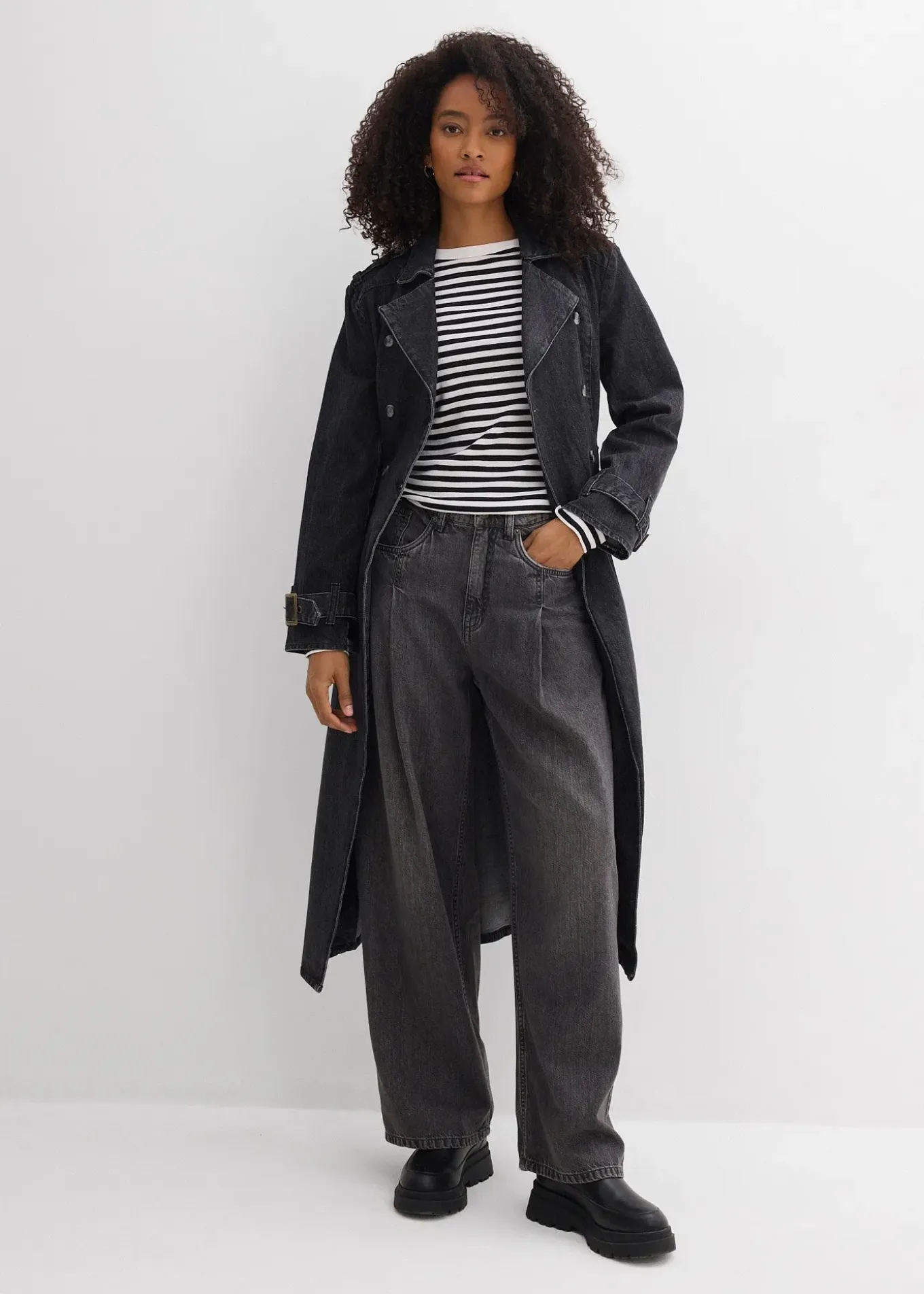 Jean large taille haute