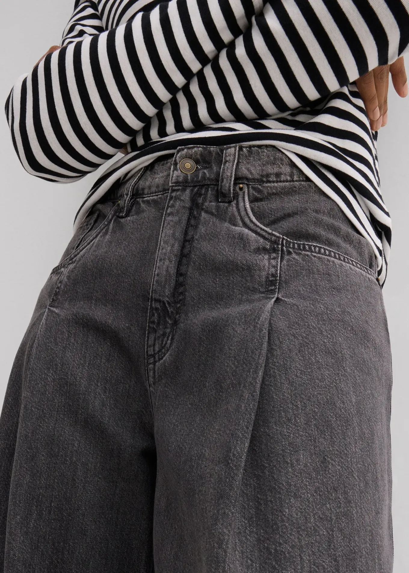 Jean large taille haute