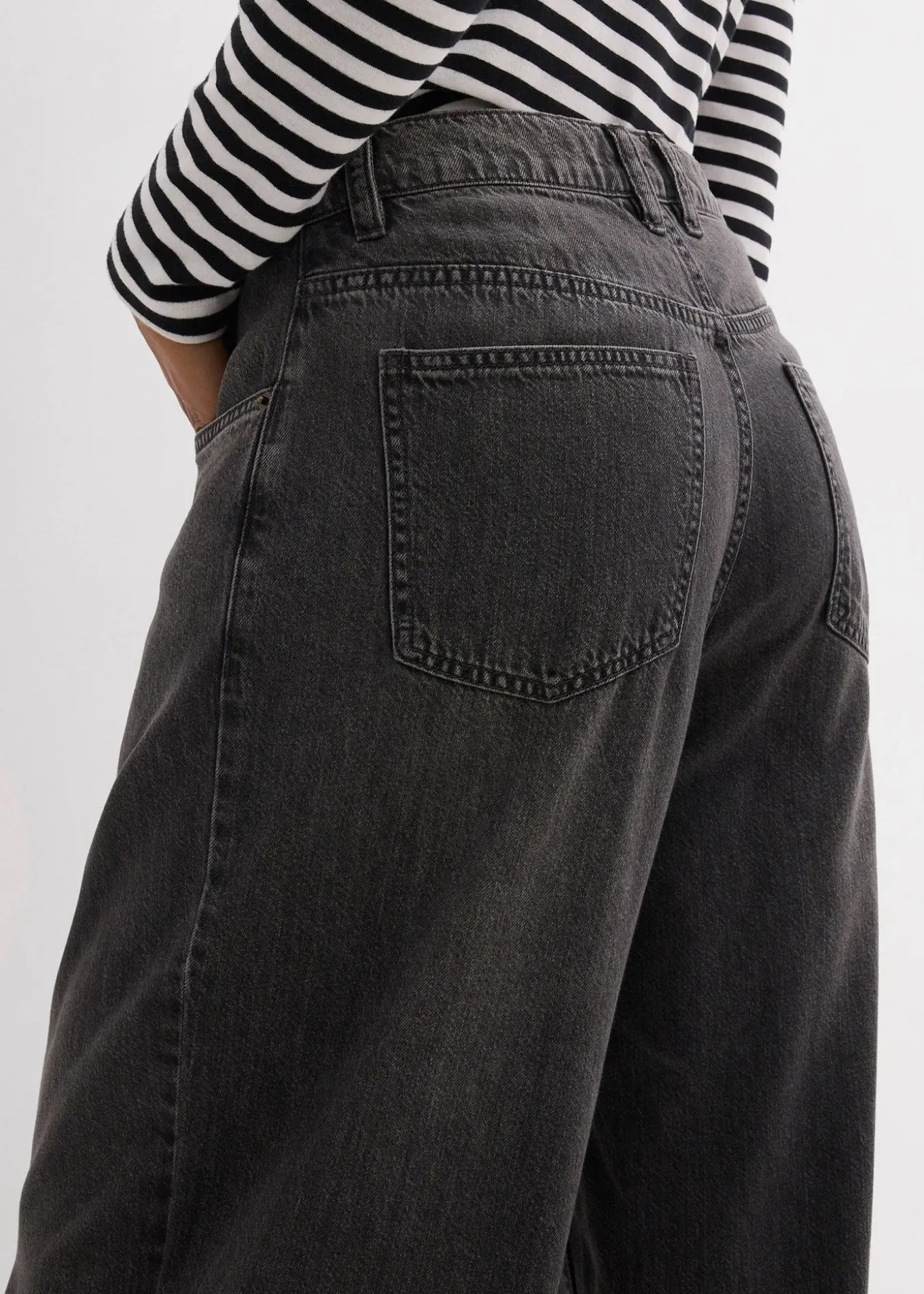 Jean large taille haute