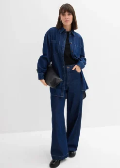 Jean large taille haute