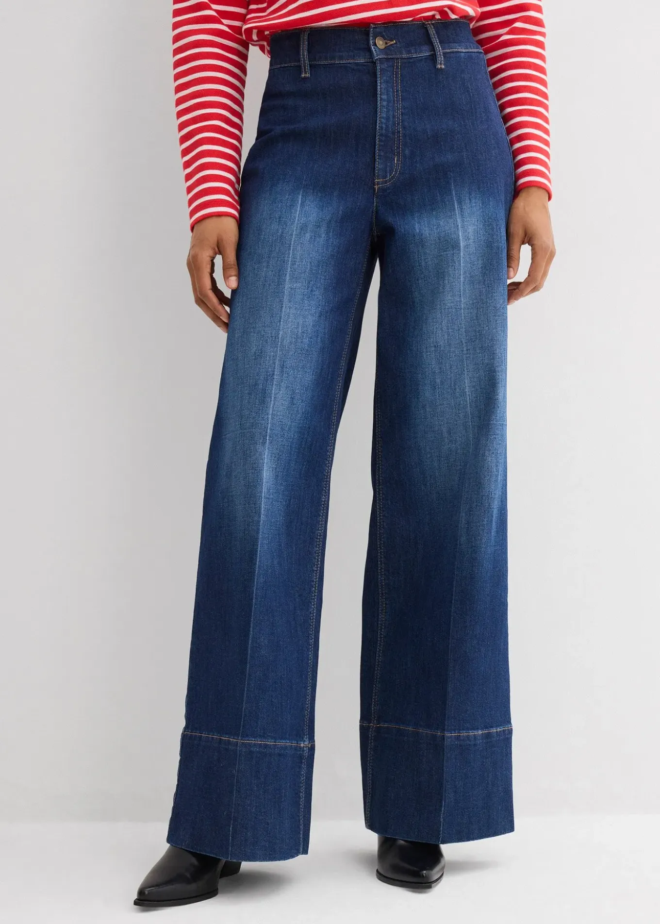 Jean large taille haute