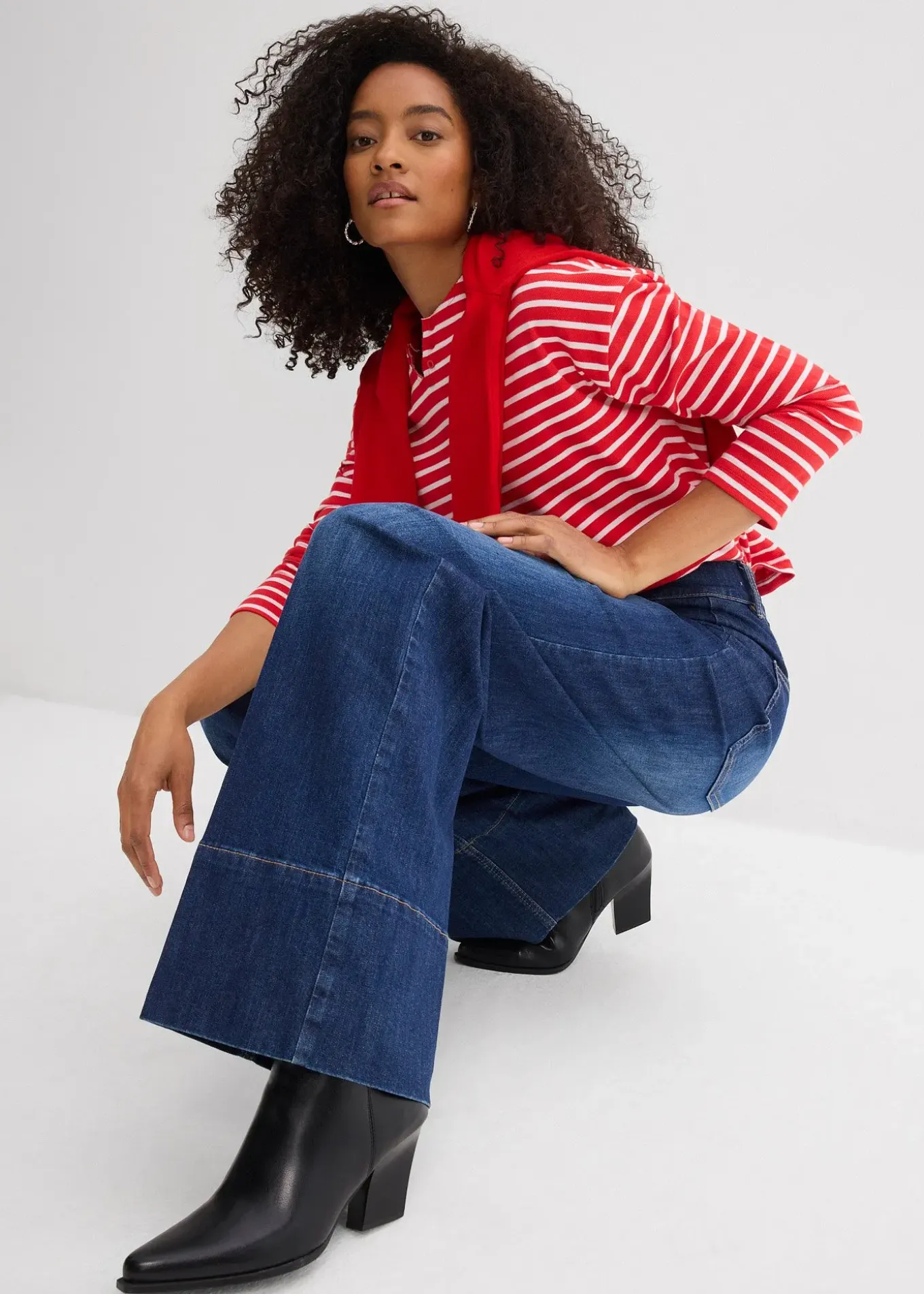 Jean large taille haute