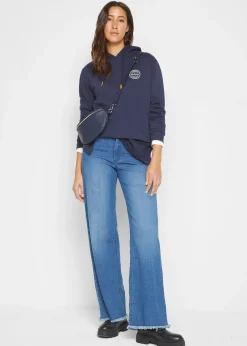 Jean large taille haute