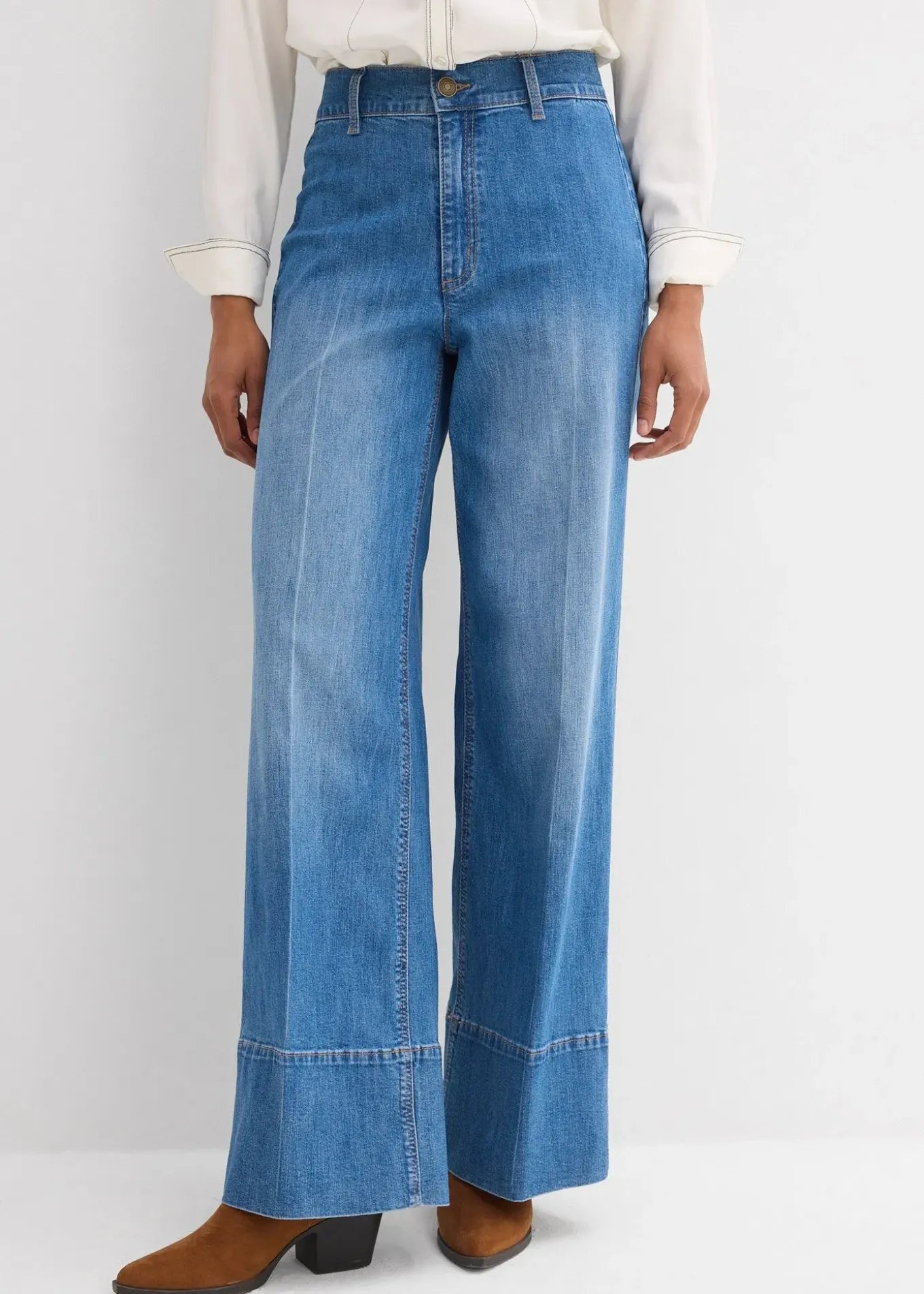 Jean large taille haute