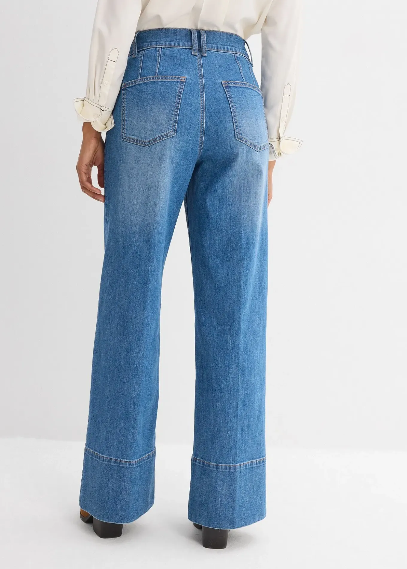 Jean large taille haute