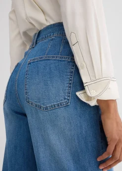 Jean large taille haute