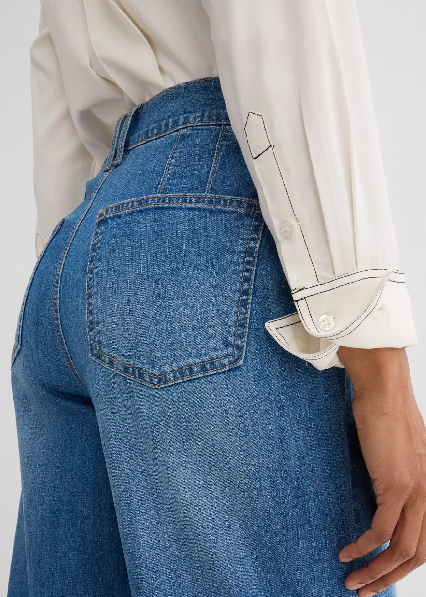 Jean large taille haute