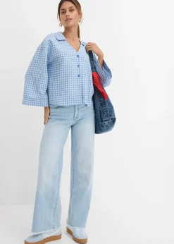 Jean large taille haute