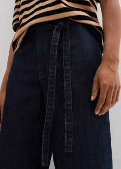 Jean large taille haute, cropped