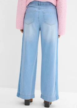 Jean large taille haute, coton