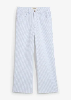 Jean large taille haute, cropped