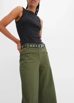 Jean large, taille haute et élastiquée