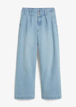 Jean large, taille haute et élastiquée