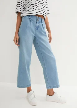 Jean large, taille haute et élastiquée