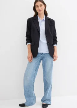 Jean large taille haute, longueur sol