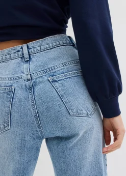 Jean large taille haute, longueur sol