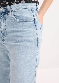 Jean large taille haute, peu extensible