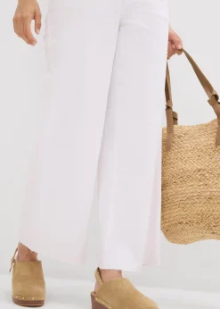 Jean large, taille haute, raccourci